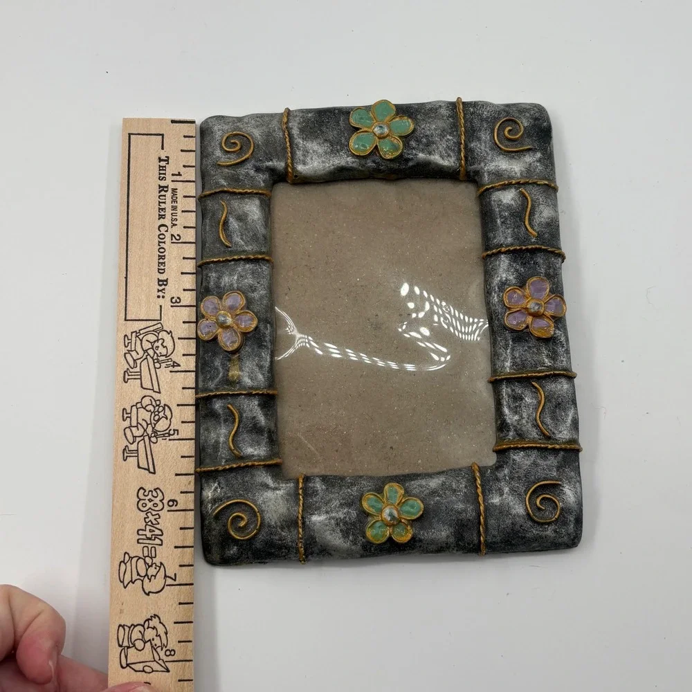 Freds 3x4 Frame Grey Stone Whimsigoth Y2K Fairycore Ren Faire Witchy Photo Decor